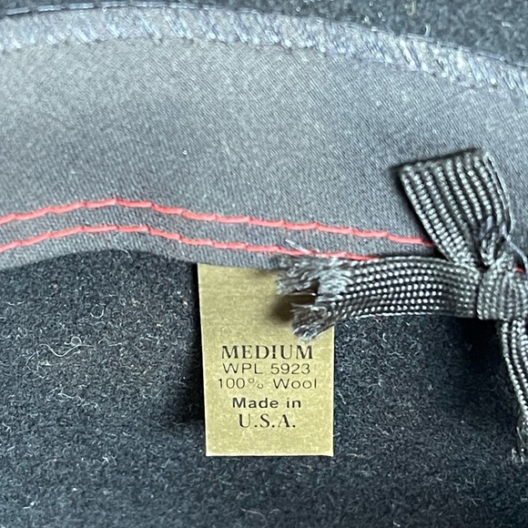 Golden gate hat co black wool cowgirl hat size medium - Picture 7 of 9